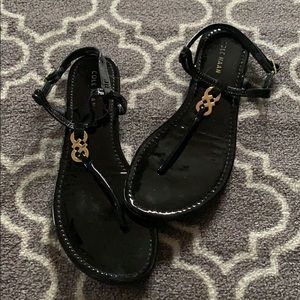 Cole Haan black flat sandals